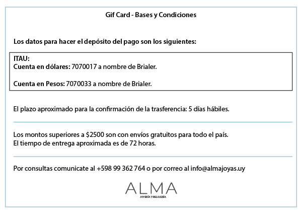 Bases y Condiciones de Gift Card