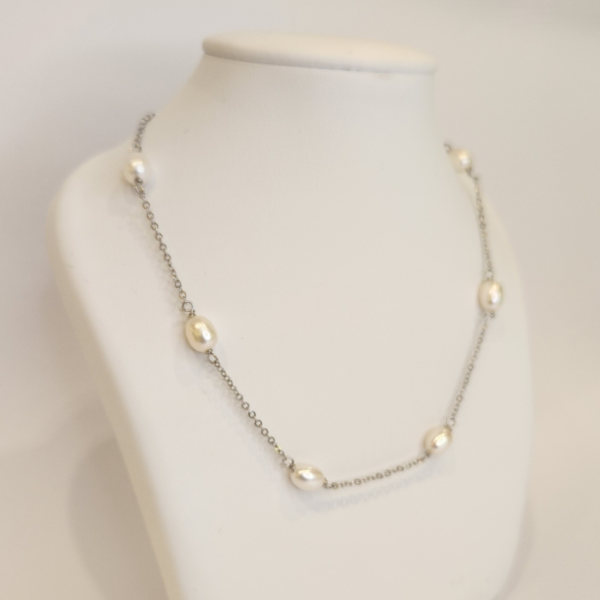 Collar de plata 7 Perlas