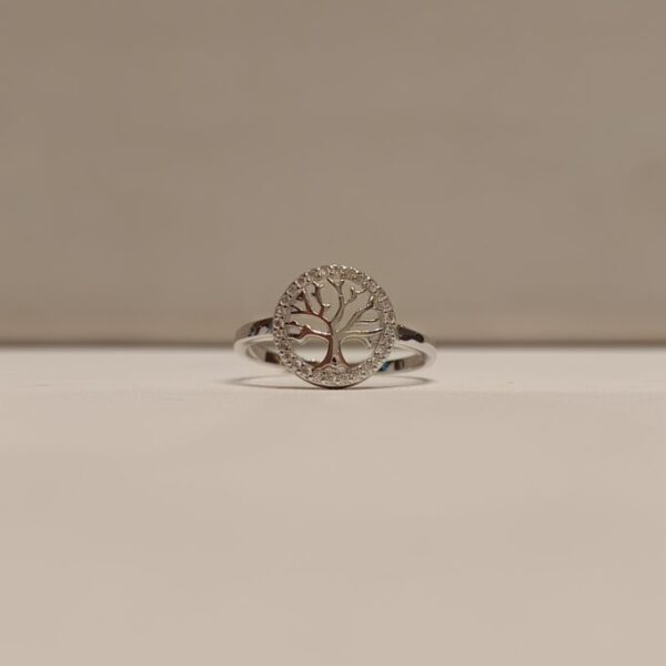 Anillo Árbol de la Vida con circonias