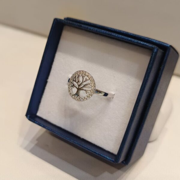 Anillo Árbol de la Vida con circonias