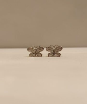 Caravanas con forma de mariposa con circonias