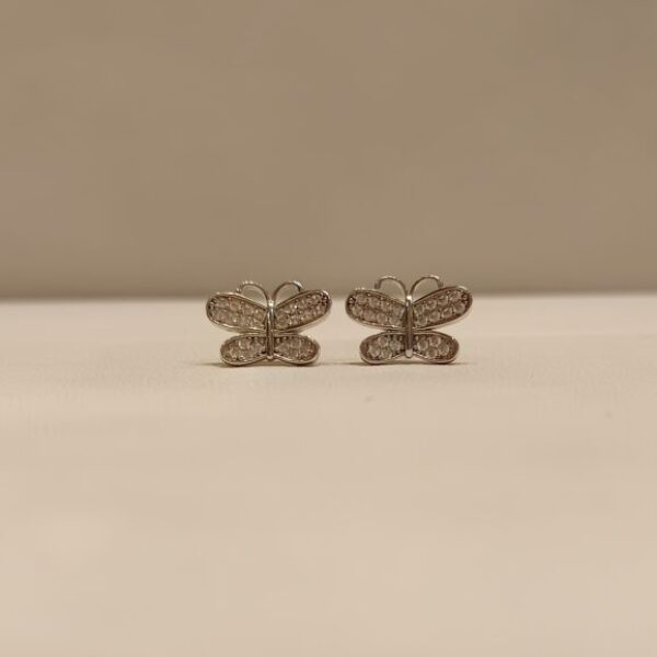 Caravanas con forma de mariposa con circonias